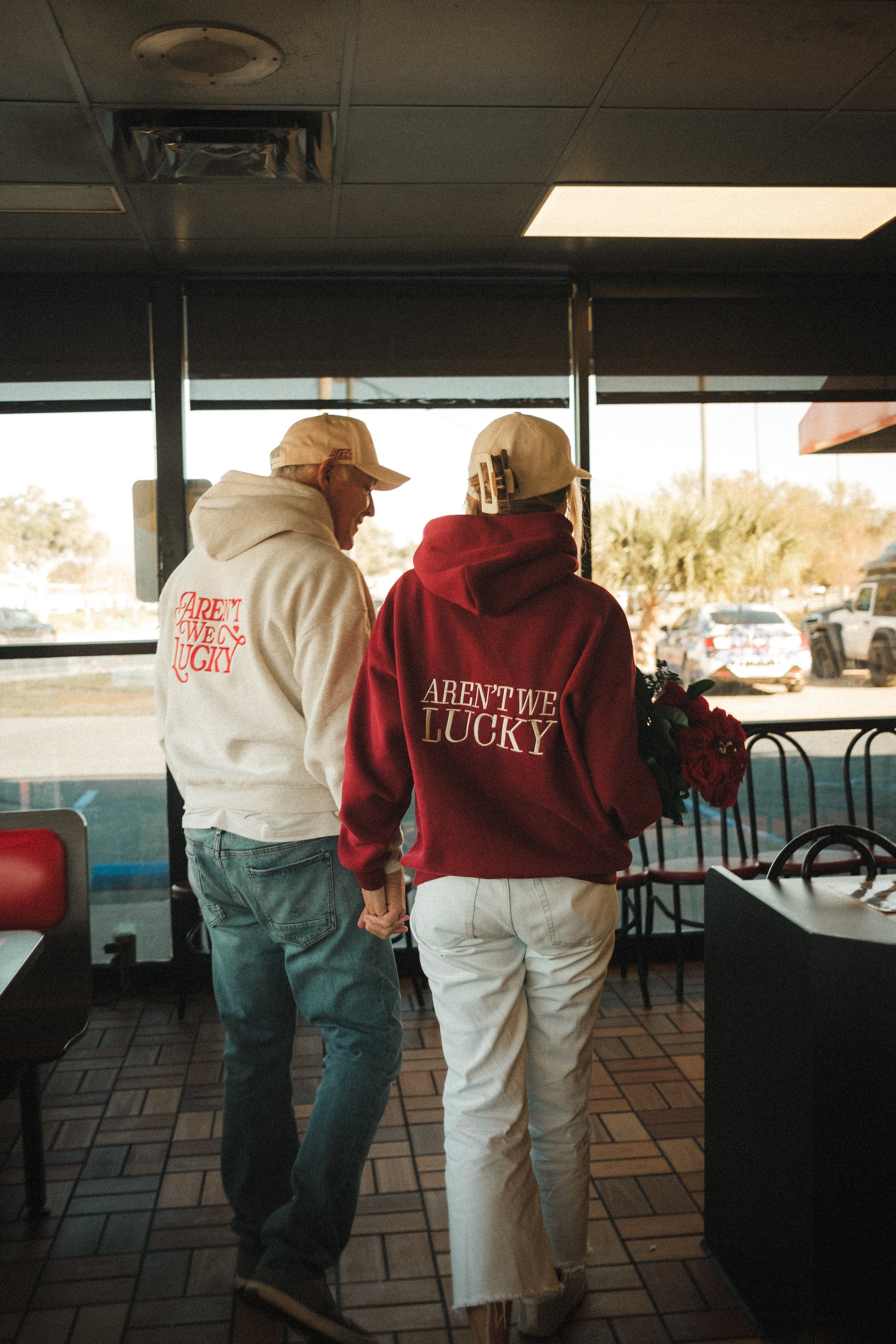 Red Gratia Embroidered Hoodie