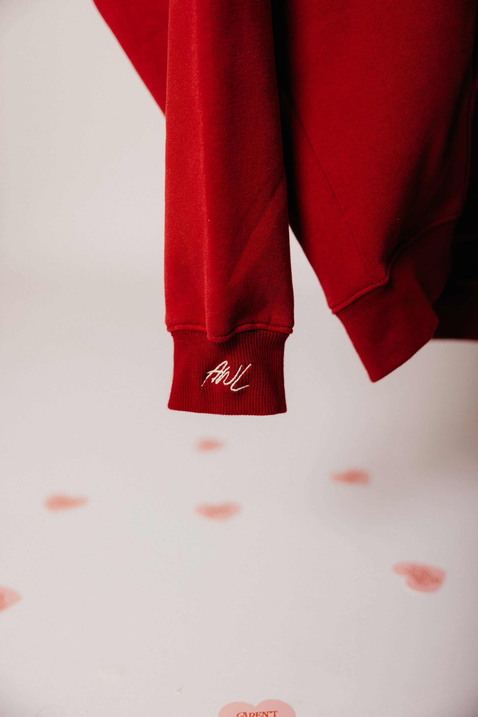 Red Gratia Embroidered Hoodie