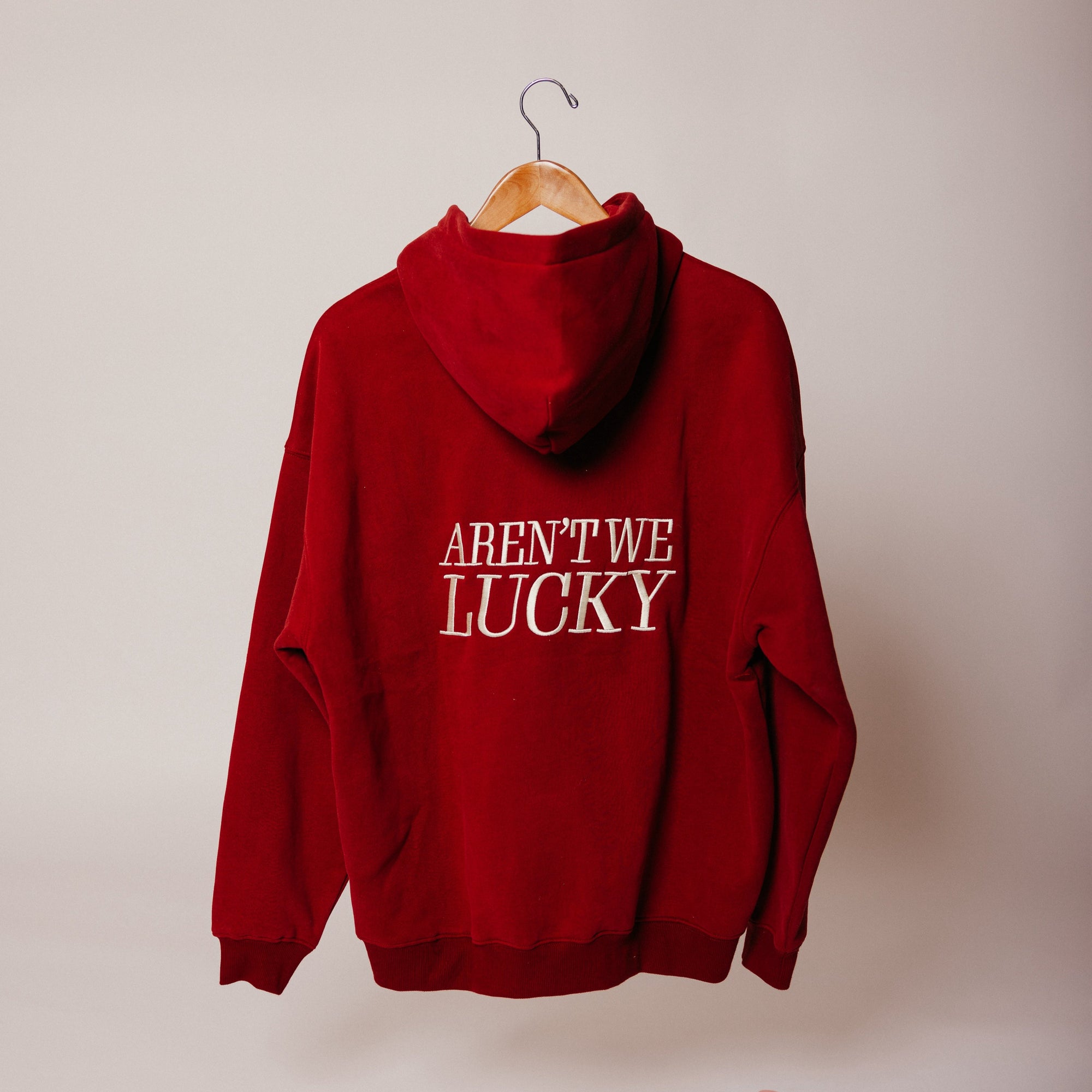 Red Gratia Embroidered Hoodie