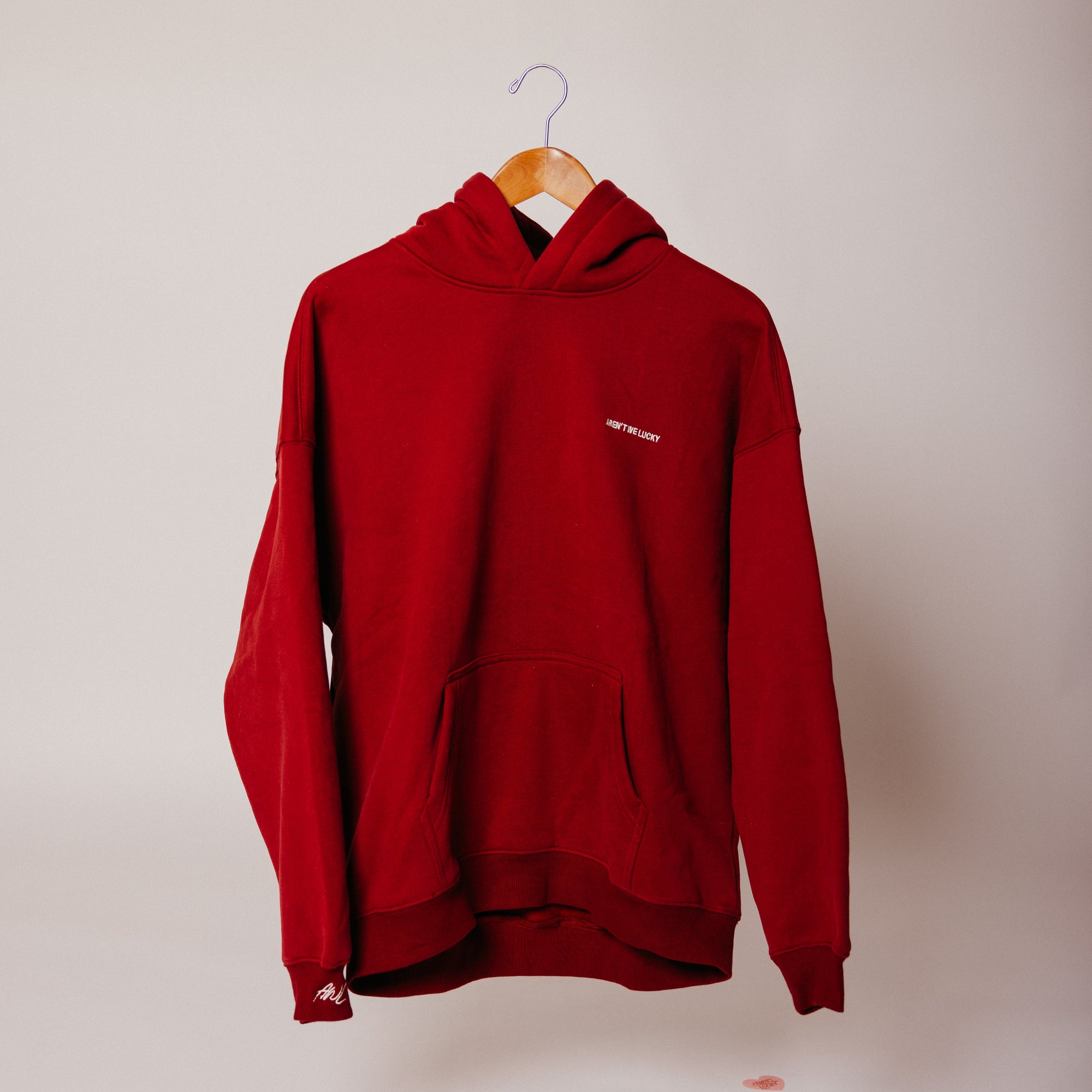 Red Gratia Embroidered Hoodie