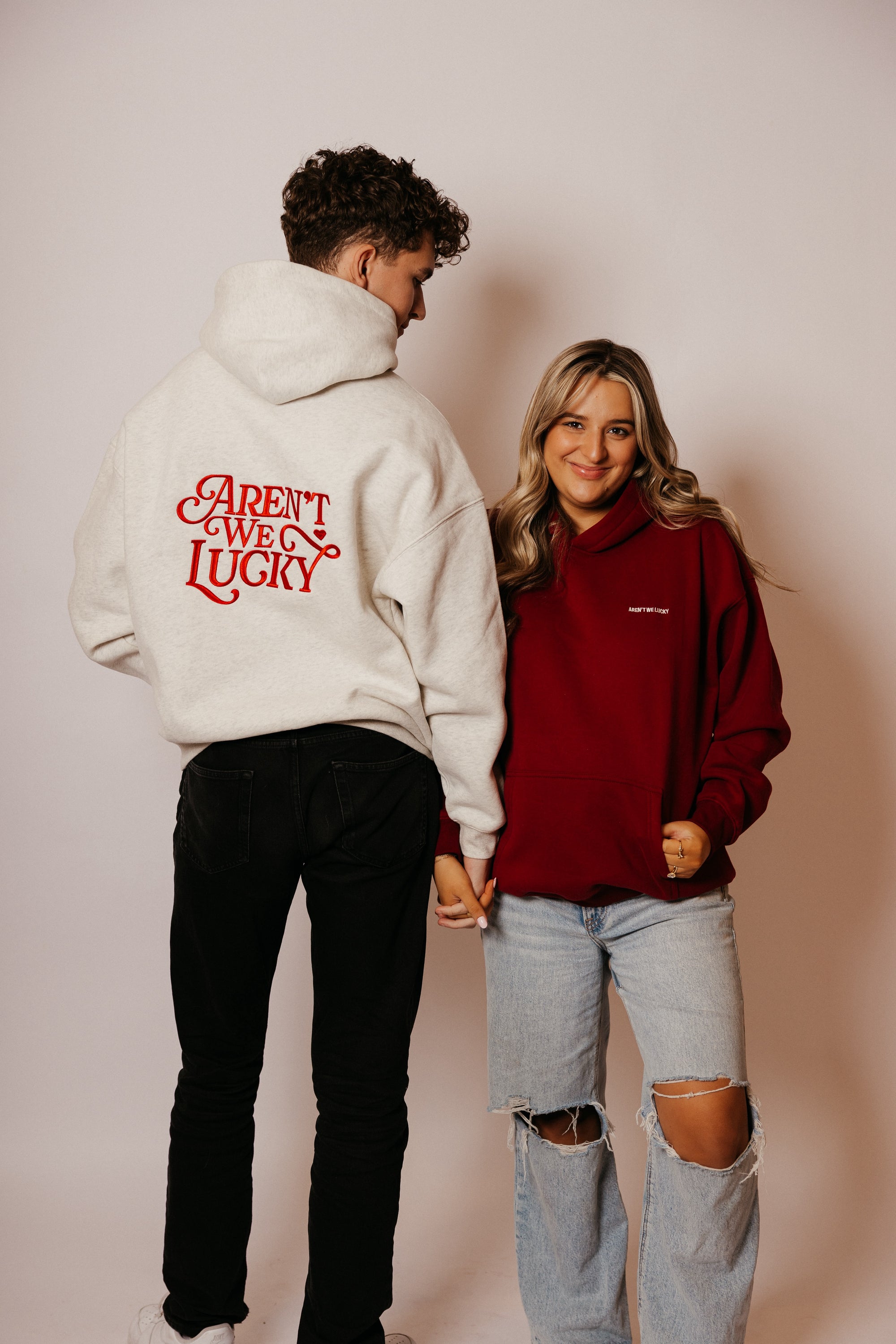 Red Gratia Embroidered Hoodie